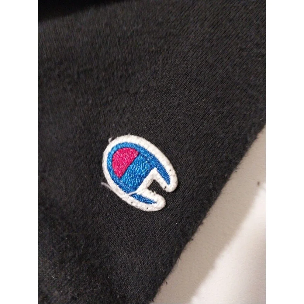 Champion Boys Black Hooded Sweatshirt Long Sleeve Pockets Size XL Hoodie